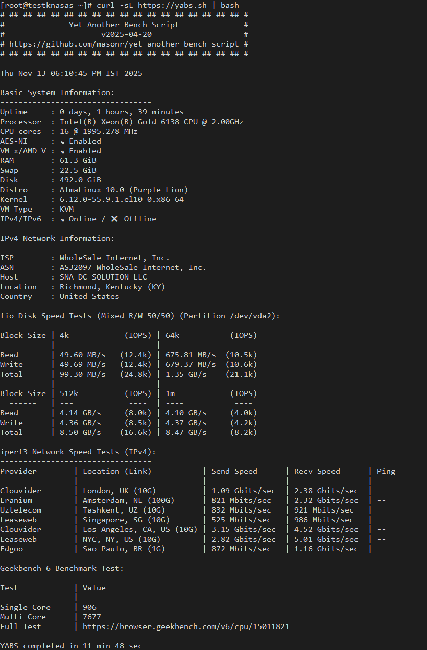 10 gbps vps benchmark