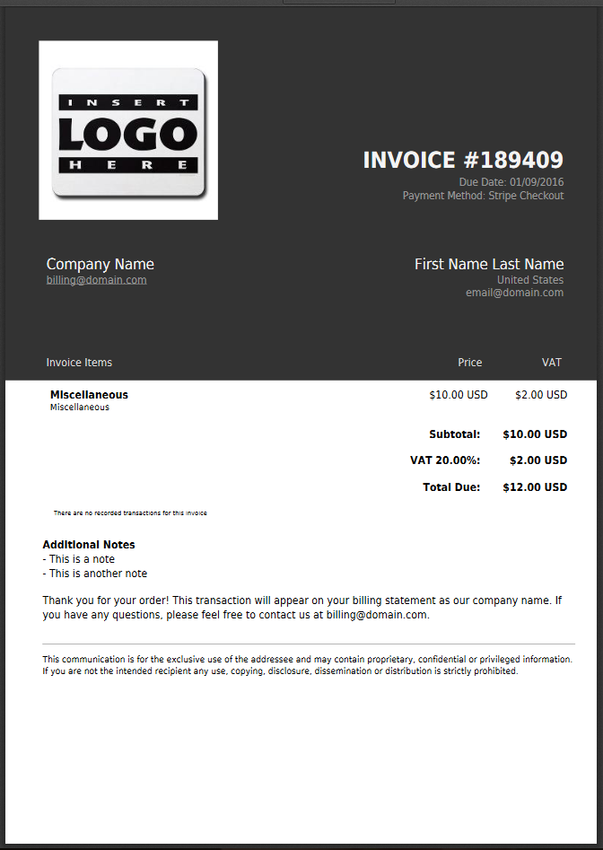 harouth PDF invoce template